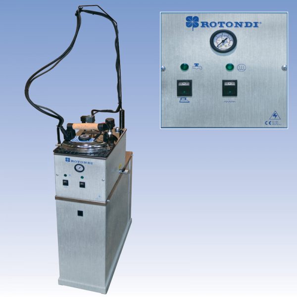 Semi-automatic steam generator with boiler in stainless steel.